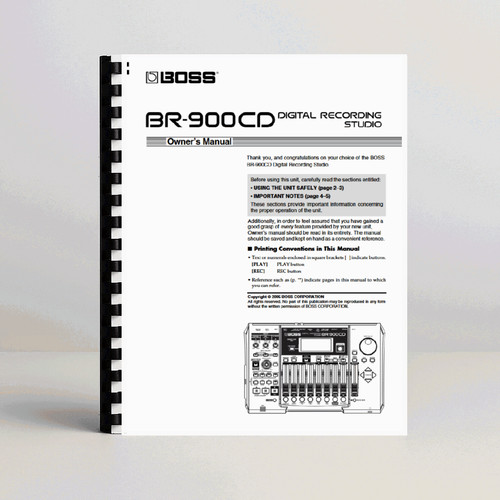 Boss 900cd owner s - boss, owner's